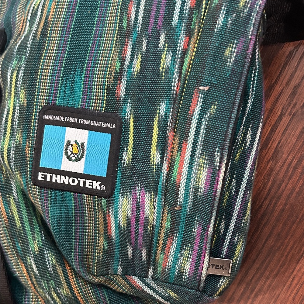 Stussy Green and Black Patterned Messenger Bag - Picture 2 of 5